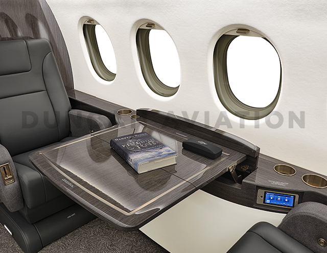 Comfortable reading spot in updated Falcon 900