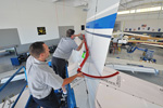 Preparing for rudder travel checks