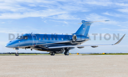 Exterior of Embraer EMB500 in shades of blue by Duncan Aviation