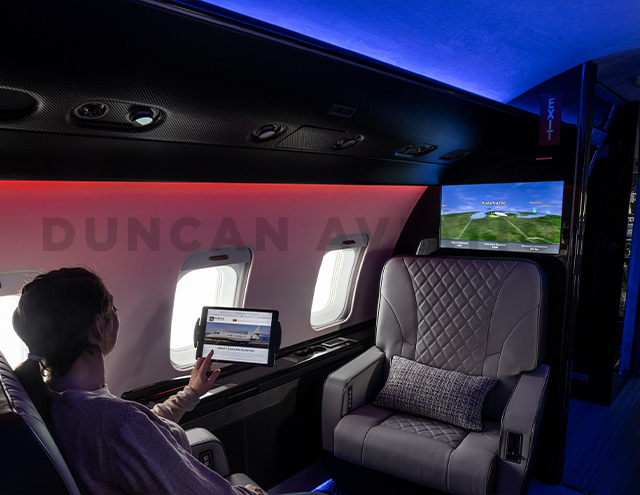 In-flight entertainment in Challenger 604