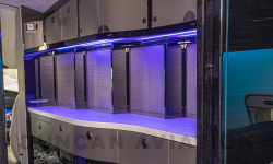 Galley in Challenger 604 with color changing led lighting