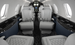 citation 750 interior with white upholstery