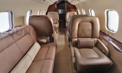 Updated interior of Learjet 60