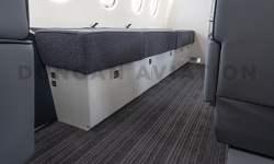 Combo divan and credenza on Falcon 2000 refurbishment