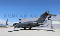 Dark gray exterior paint of Global Express