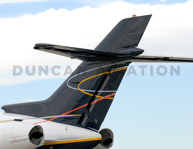 Painted tail of Hawker 800