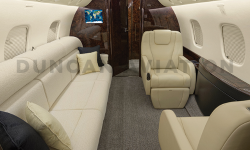 Updated cream interior in Embraer
