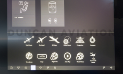 Close up view of on board CMS in Falcon 900 by Duncan Aviation