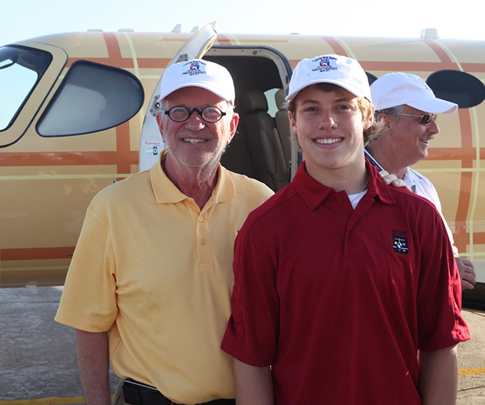 Robert Duncan flew &ldquo;Dove 1,&rdquo; the first volunteer flight for the 2010 Citation Special Olympics Airlift, with his grandson PK Duncan by his side.