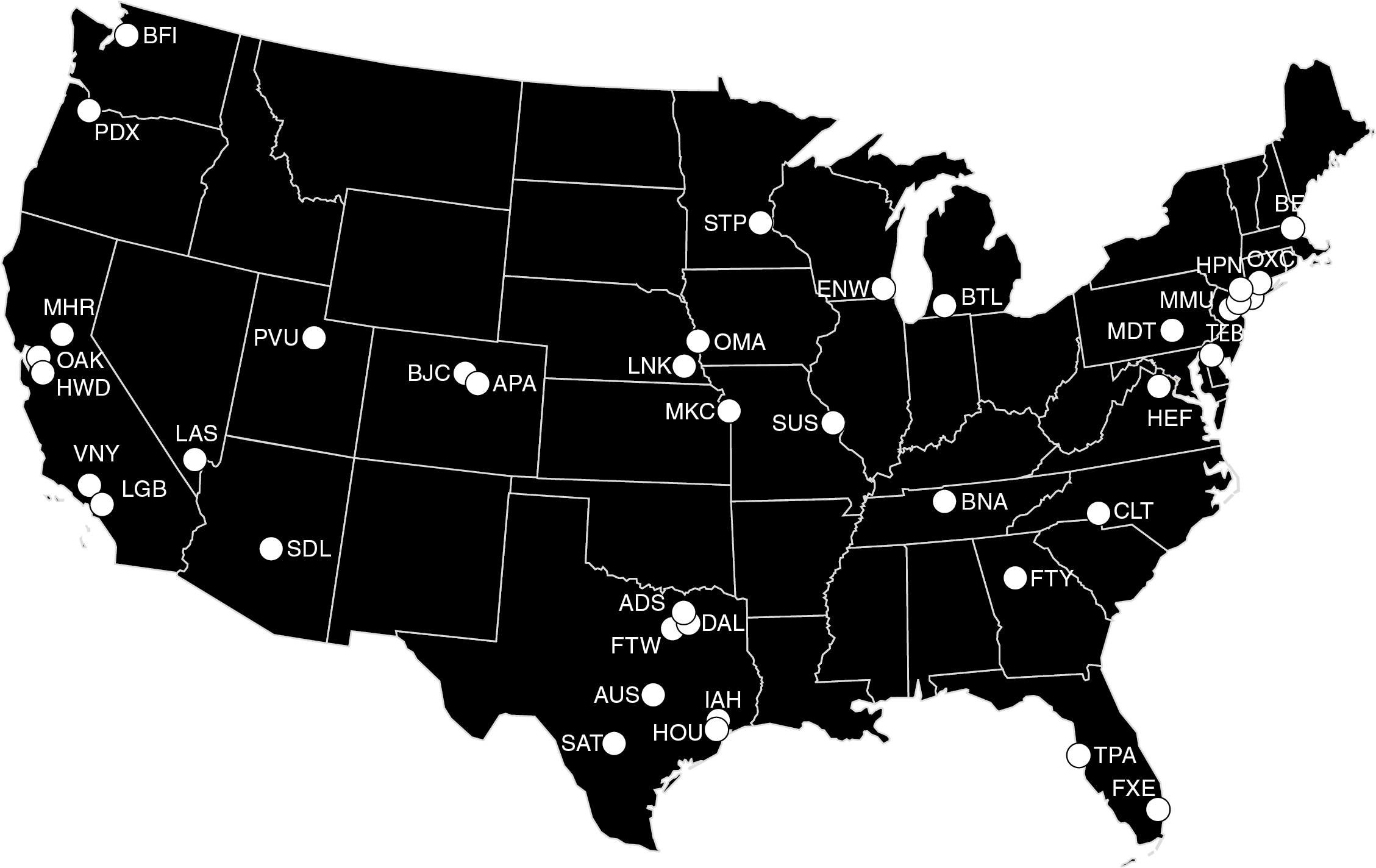 Duncan Aviation Satellite Locations